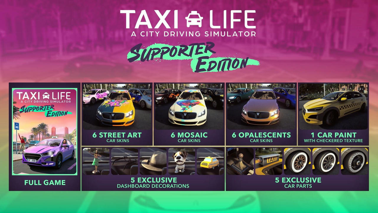 出租生涯：模拟城市驾驶-支持者版 Taxi Life A City Driving Simulator VIP City Guide v1.16.29934.Build.18732791.20250626+VIP城市指南+全DLC 免安装中文版[5.47GB]【B5479】